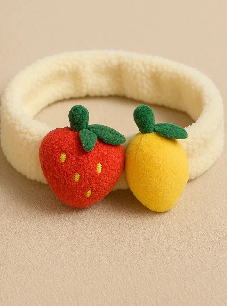 Bandeau Fraise et Citron - Accessoire Mignon et Amusant pour Bébé