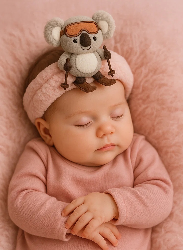Koala Plush Toy Baby Headband with Ski Goggles