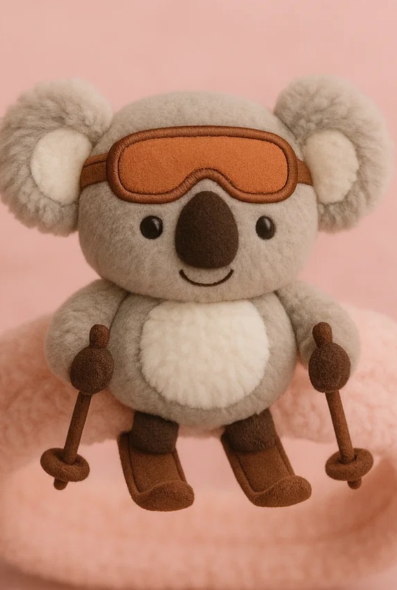 Koala Plush Toy Baby Headband with Ski Goggles