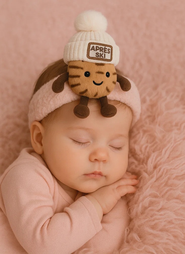 Coconut Plush Toy Baby Headband with Winter Hat