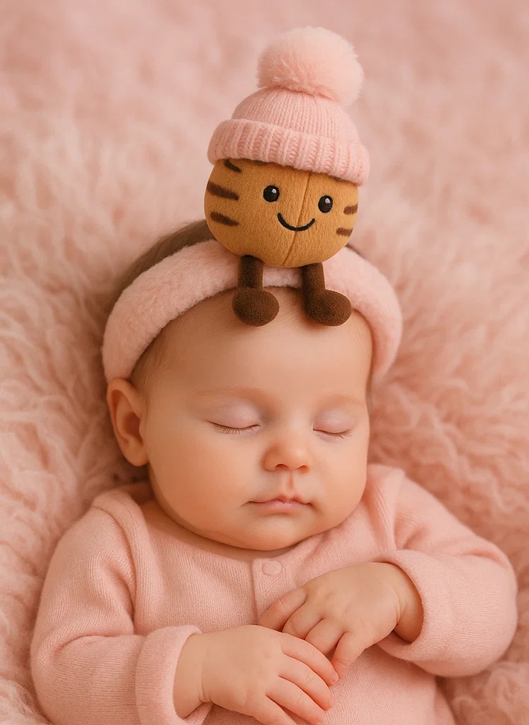 Tiger Plush Toy Baby Headband with Ski Goggles