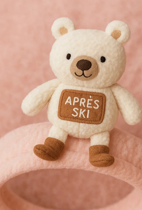 Après Ski Bear Plush Baby Headband with Winter Charm