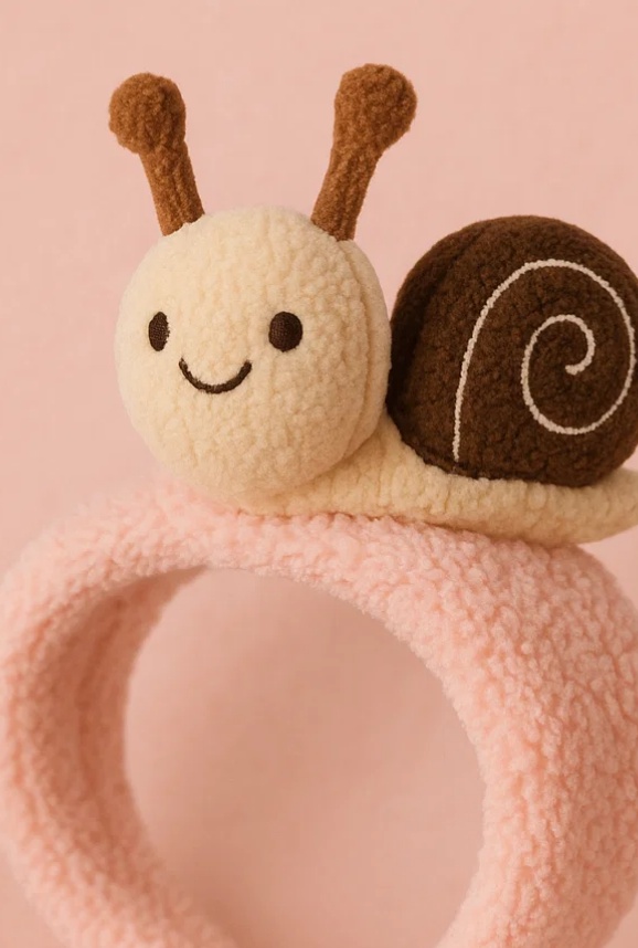 Snail Plush Toy Baby Headband