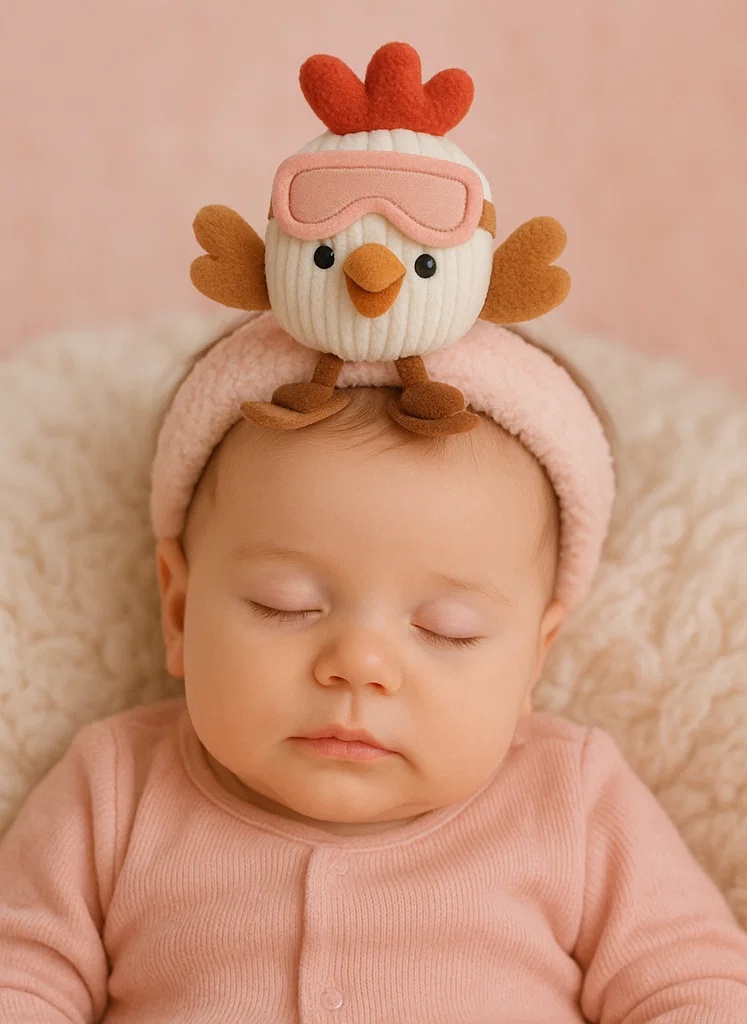 Divertido Gorrión de Peluche con Gafas de Esquí para Bebé