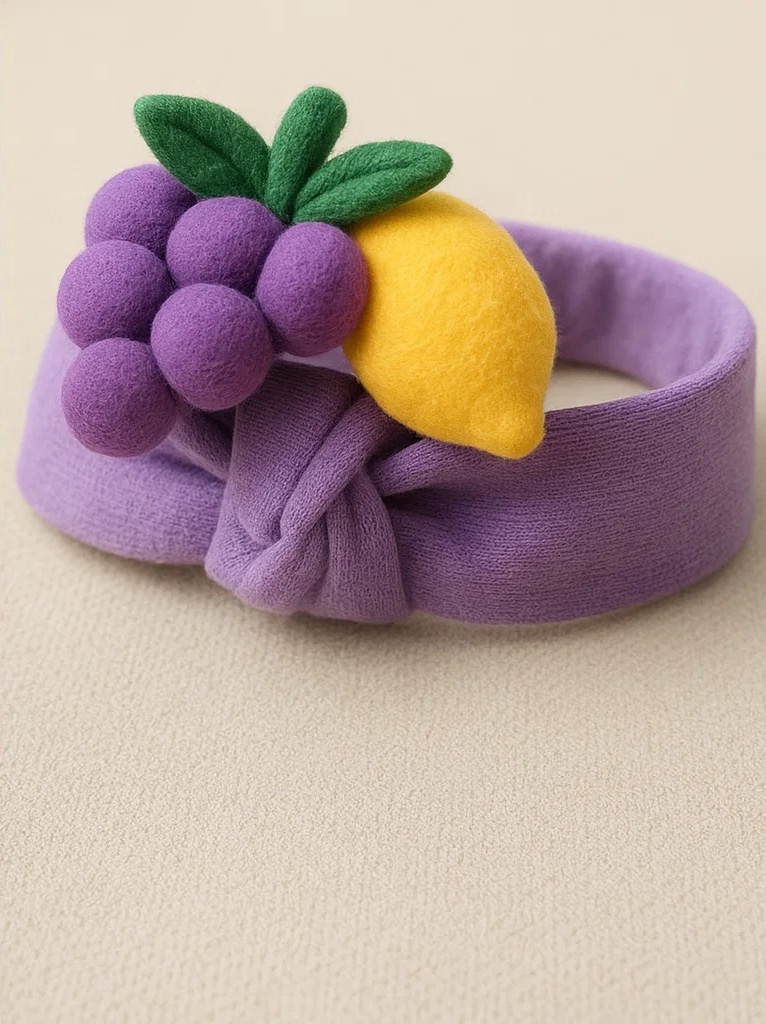 Cute Grape and Lemon Headband - Creative Fruit Design for Babies
