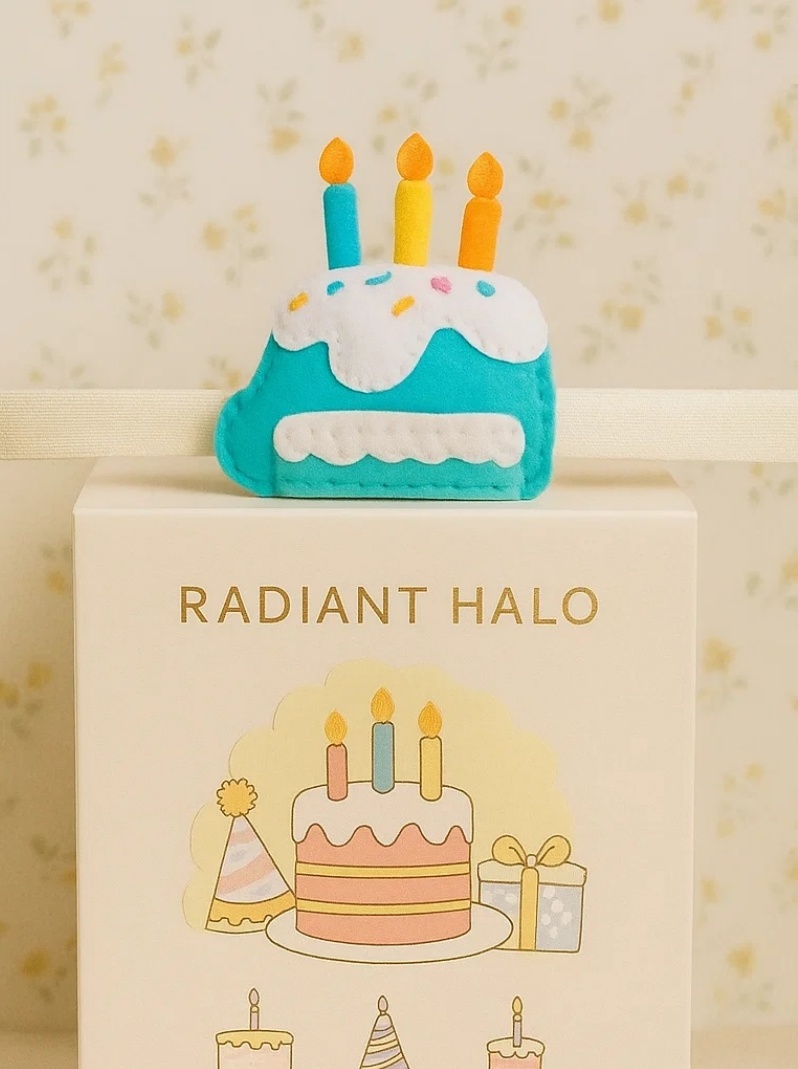 Charming Triple Candle Baby Headband – Blue & Yellow