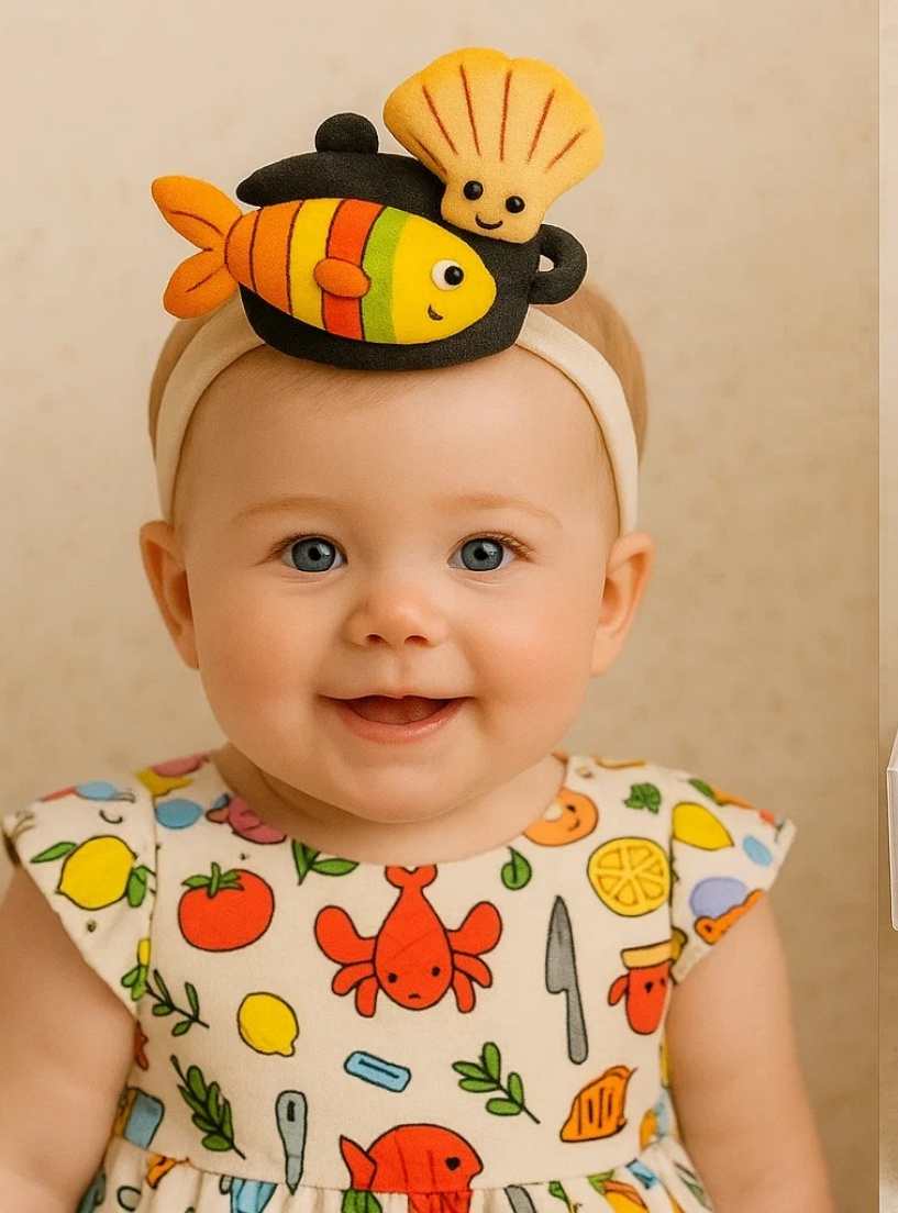 Fresh Seafood Pot-Themed Plush Headband for a Fun and Cozy Look