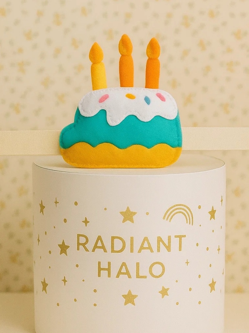 Sunshine Yellow Birthday Cake Baby Headband