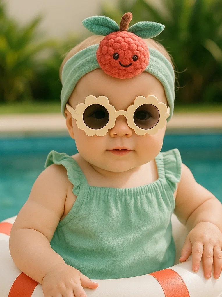 Cute Lychee Headband - Adorable Fruit Design for Babies