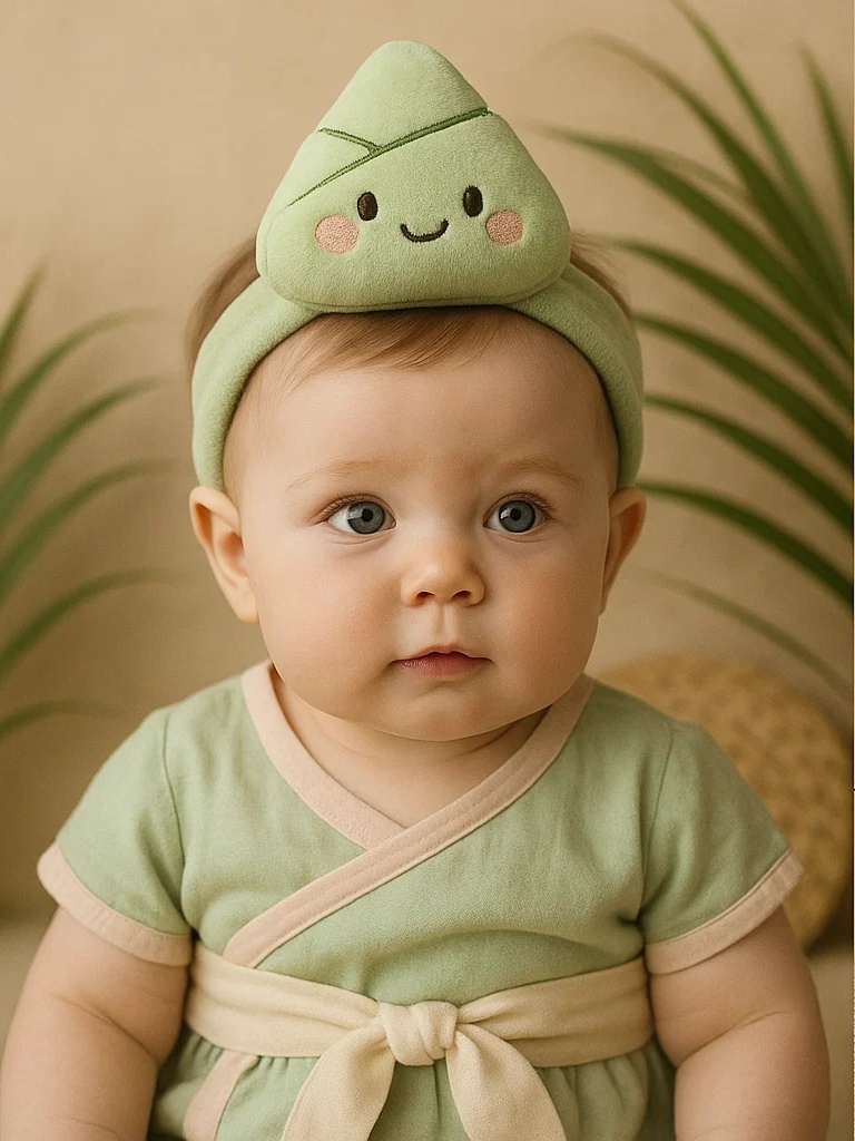 Toddler Festival-Themed Headband – Soft Cotton Zongzi Style Baby Hairband