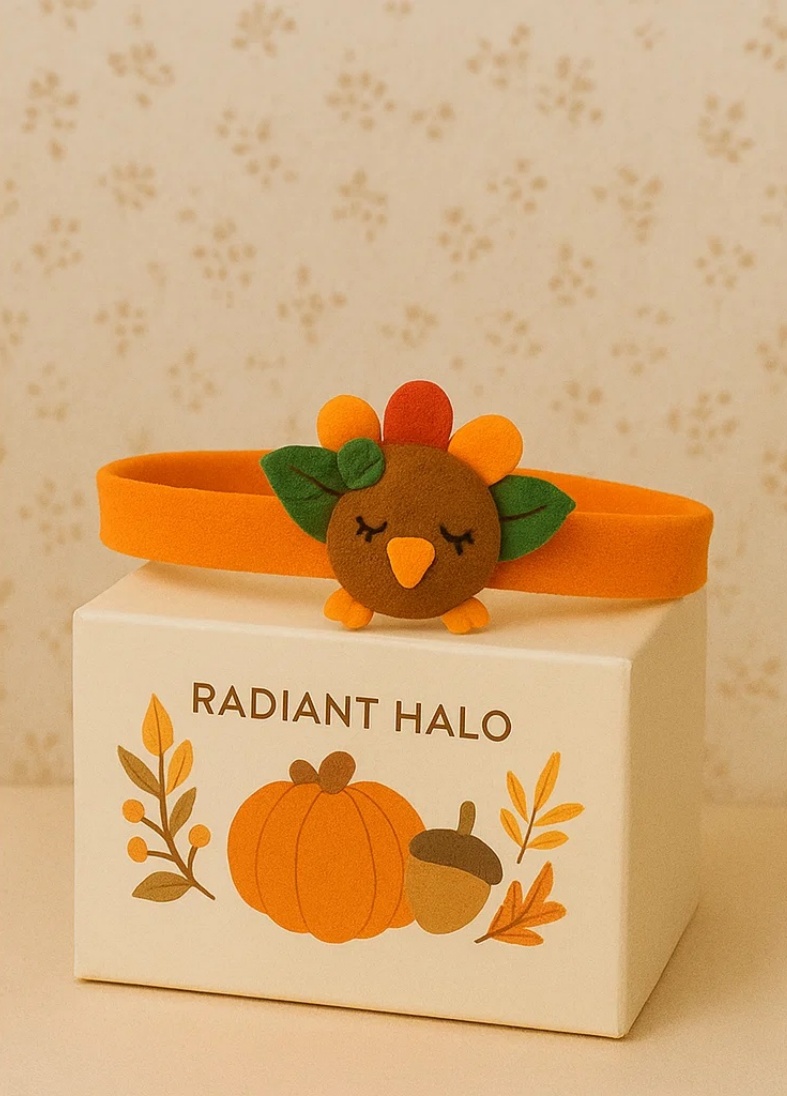 Autumn Leaves Baby Headband – Sleepy Turkey Design
