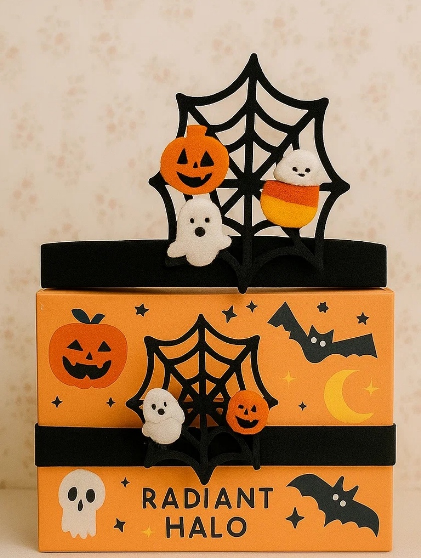 Cute Halloween Baby Headband with Spider Web and Pumpkin - Perfect for Trick-or-Treat Photos