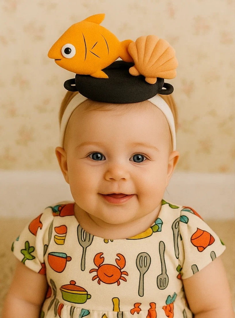 Delicious Seafood Pot-Inspired Plush Headband for Cozy Comfort