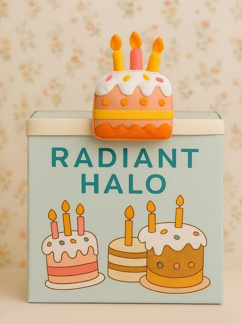 Pastel Orange Birthday Cake Baby Headband