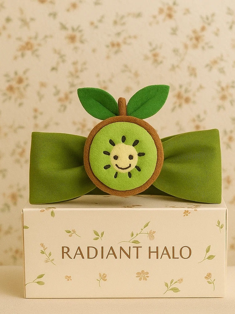 Diadema para bebé con diseño de kiwi sonriente