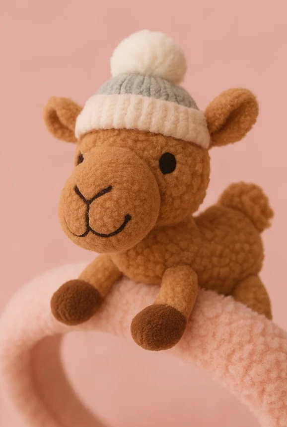 Bandana de peluche para bebé con gorro de lana y gafas de esquí