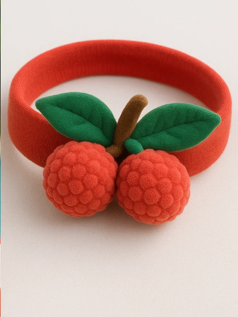Bandeau bébé litchi adorable – Accessoire fruité doux et confortable