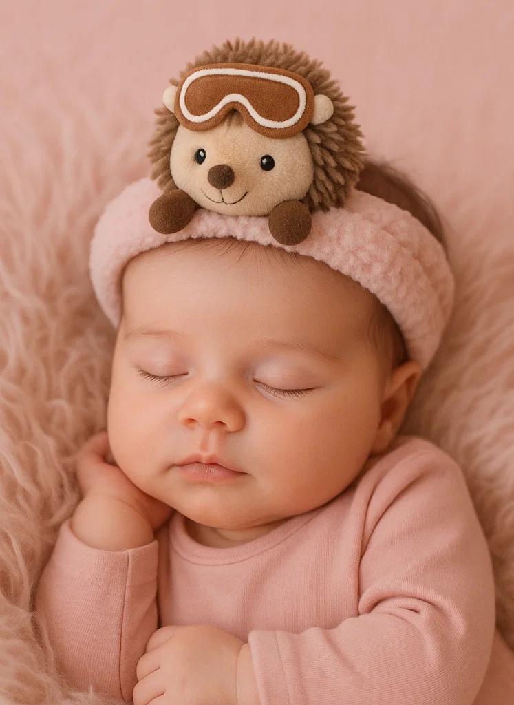 Niedliches und warmes Baby-Tier-Plüschspielzeug-Stirnband (Igel)