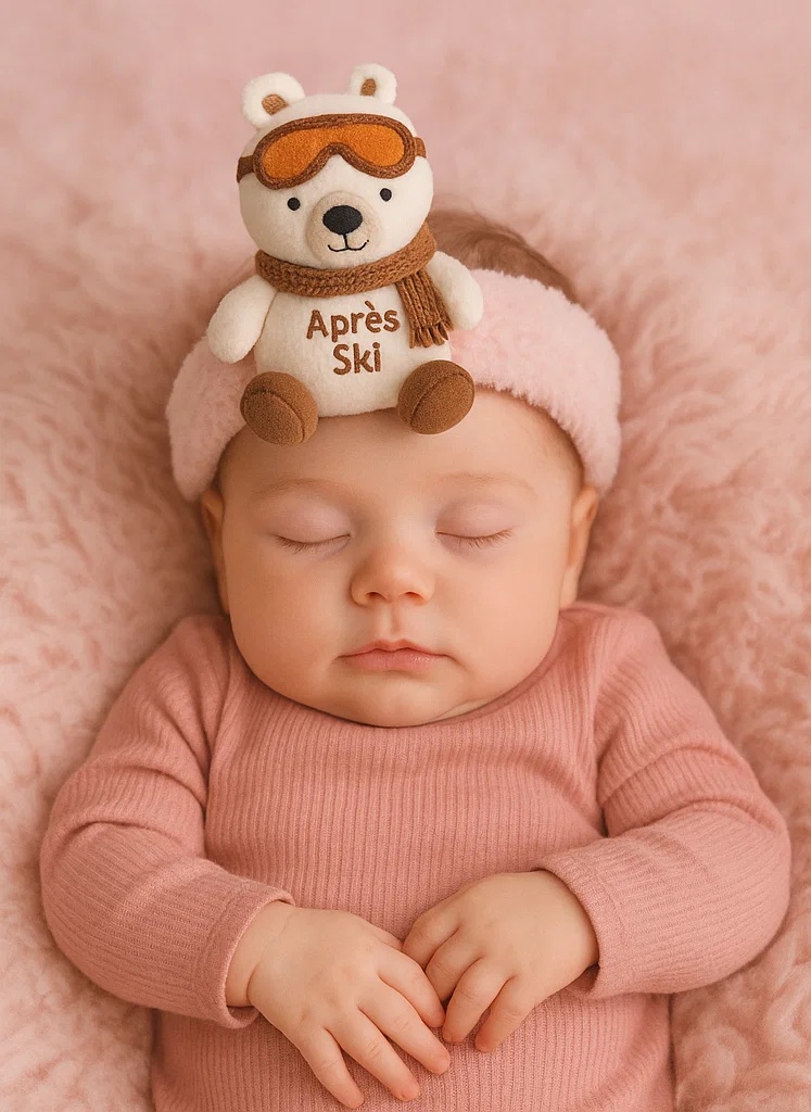 Bandeau bébé chouette en peluche – Édition hivernale douillette