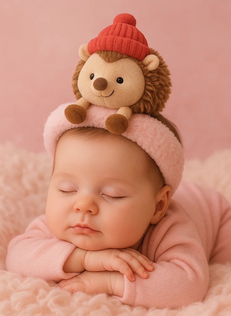 Mignon et chaud bandeau en peluche pour bébé (Hérisson)