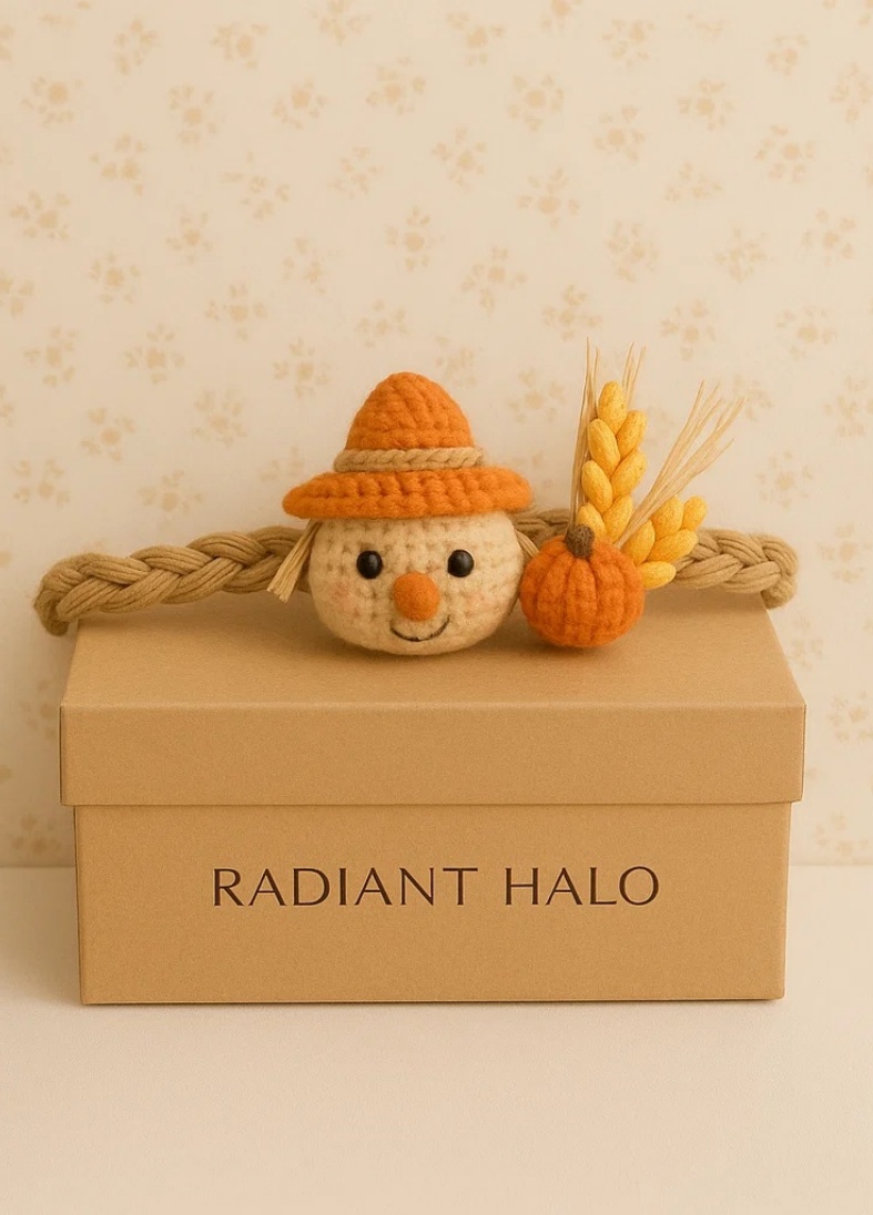 Danksgiving Baby Haarband mit Kürbis und Weizen - Radiant Halo