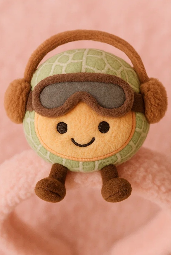 Melon Plush Baby Headband with Pink Pom-Pom - Cute and Cozy Baby Winter Accessory
