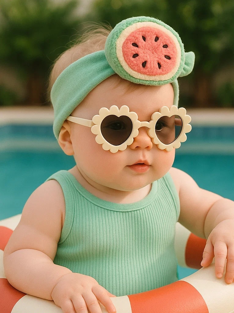 Guava Slice Baby Headband - Fun Fruit Design for Little Adventurers