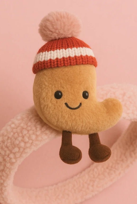 Bandeau bébé en forme de noix avec bonnet d'hiver et lunettes de ski