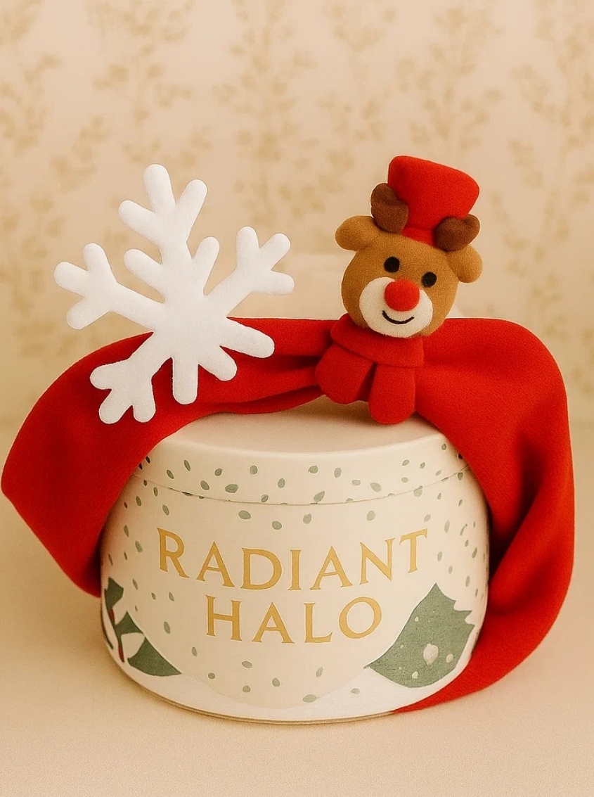 Bandeau bébé de Noël avec renne et flocon de neige