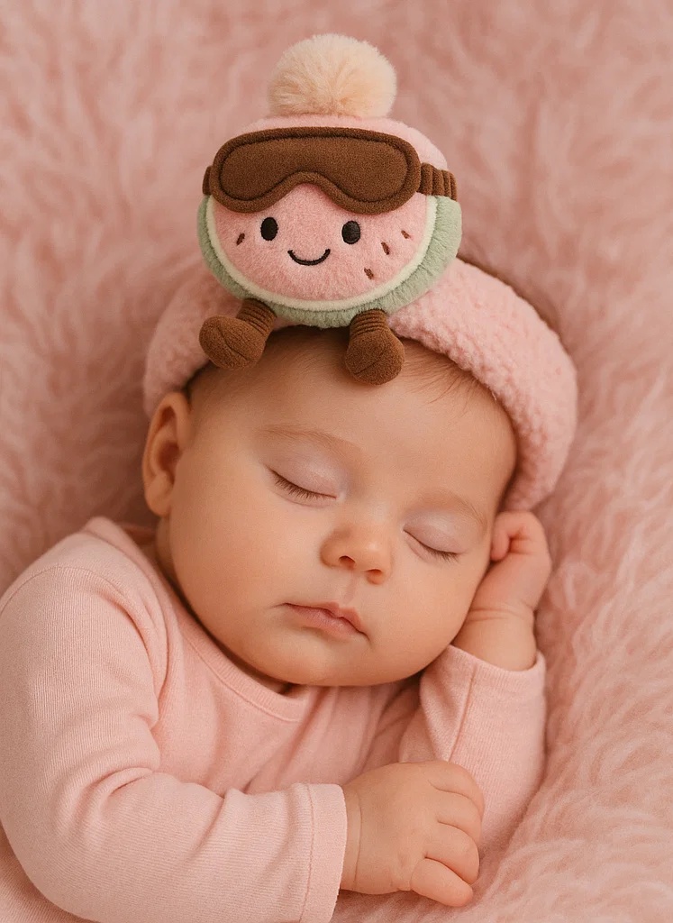 Cool Ice Cream Baby Headband with Winter Hat and Sunglasses