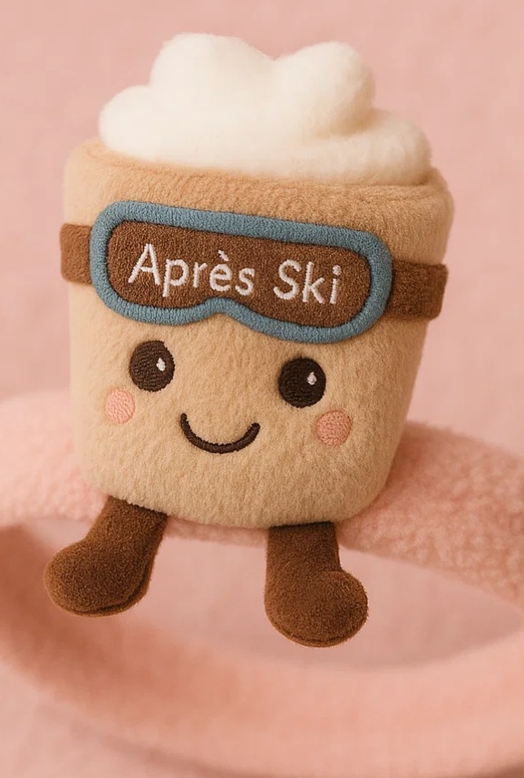 Sweet Hot Cocoa Baby Headband with Whipped Cream and Ski Goggles