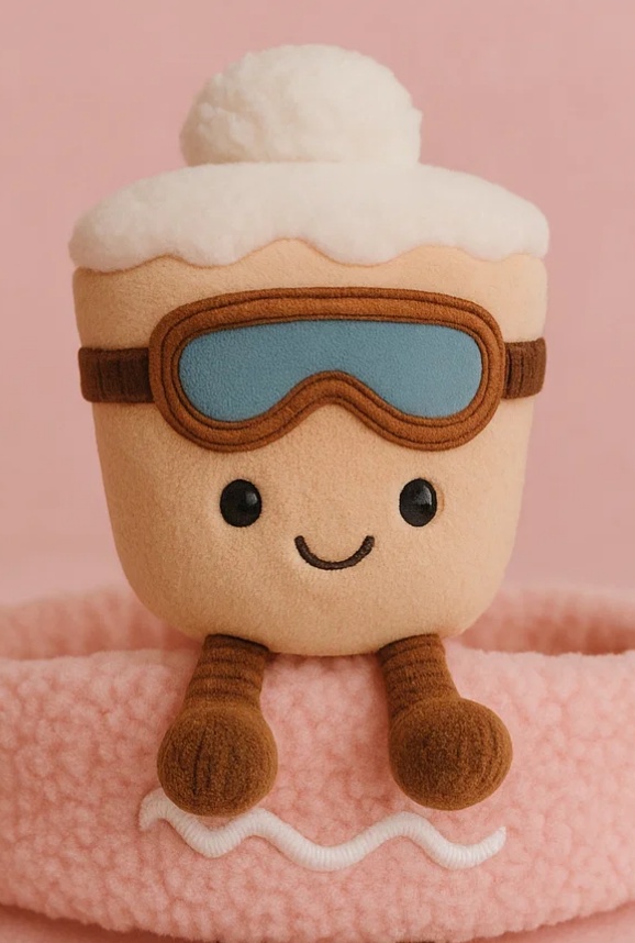 Warm and Cozy Walnut Baby Headband with Winter Hat and Sunglasses