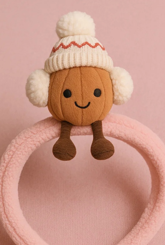 Charming Nut Baby Headband with Winter Hat and Sunglasses