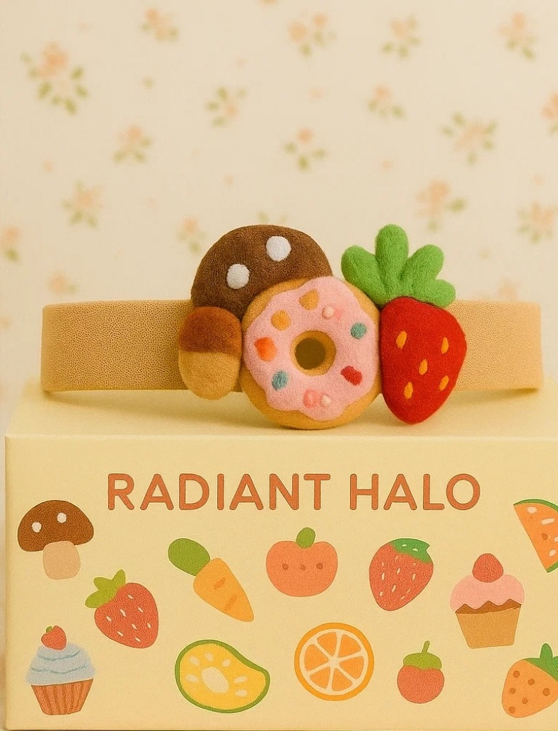 Mushroom Orange Strawberry Baby Plush Headband