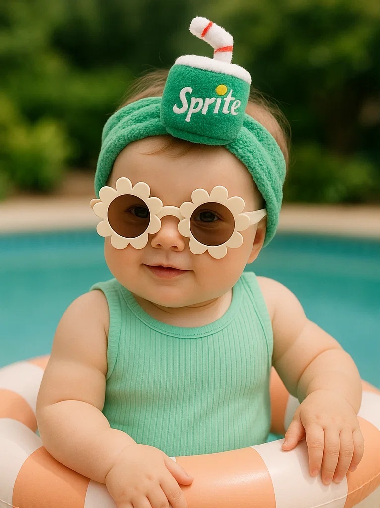 Lemon-Lime Soda Infant Headband – Sparkling Plush Beverage Design
