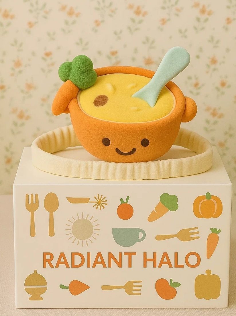 Cozy and Playful Soup-Themed Plush Headband for All Ages