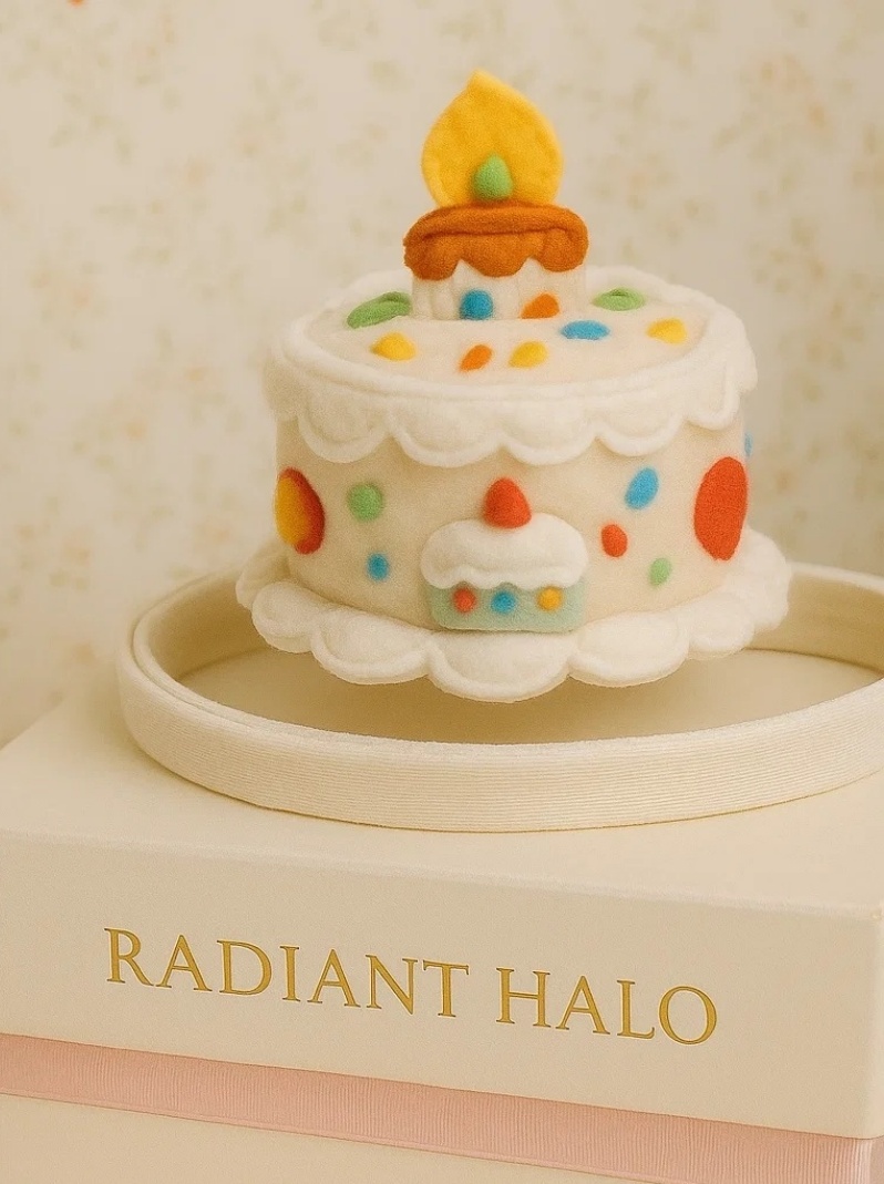 Whimsical First Birthday Cake Headband for Babies – Soft Felt Design