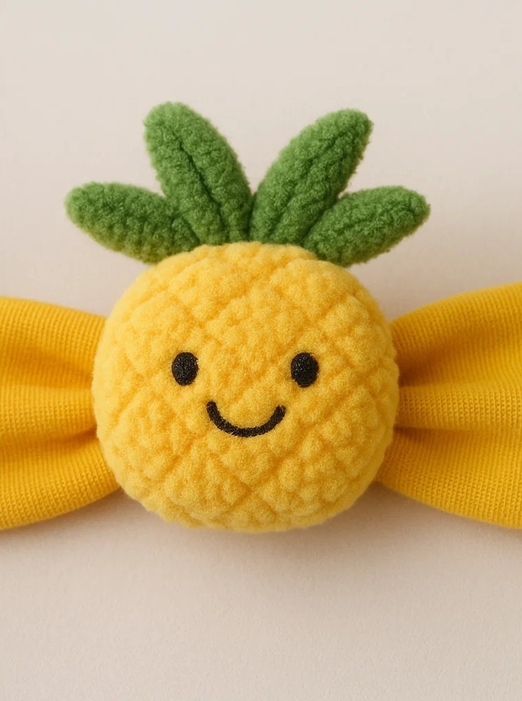Fruit-Inspired Pineapple Headband for Babies – Stretchy and Adorable