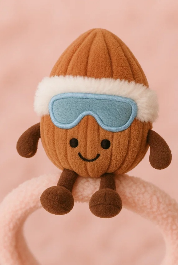 Adorable Banda para Bebé con Forma de Almendra y Gafas de Esquí