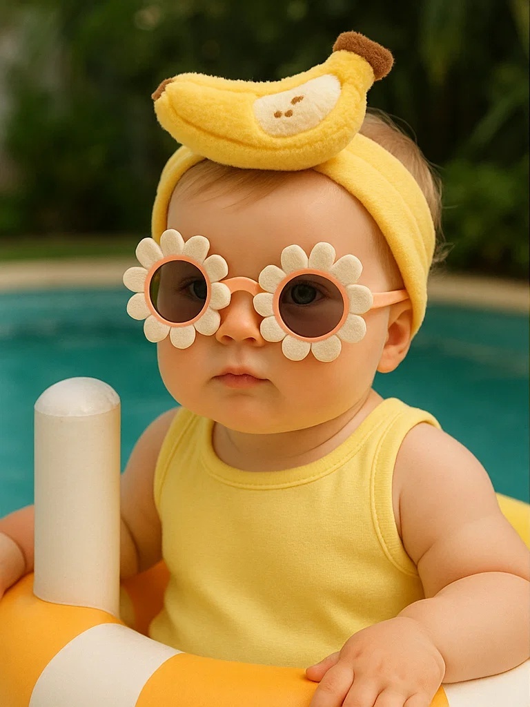 Cute Banana Baby Headband - Soft Plush Fruit Design for 0–3 Years