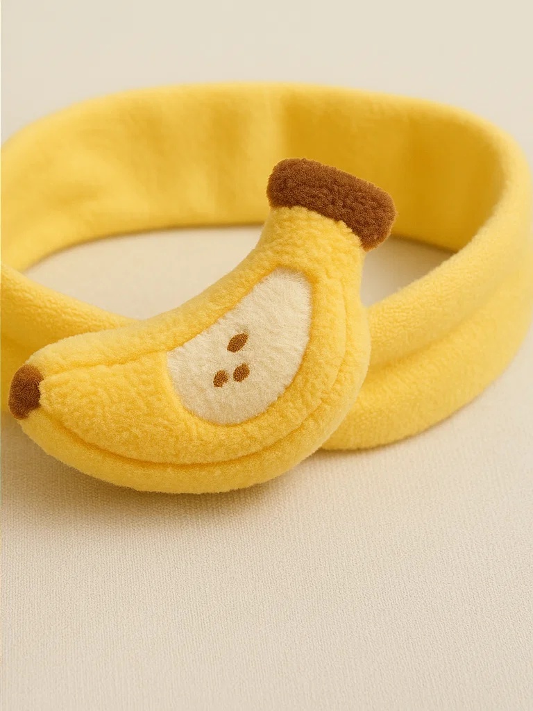 Cute Banana Baby Headband - Soft Plush Fruit Design for 0–3 Years