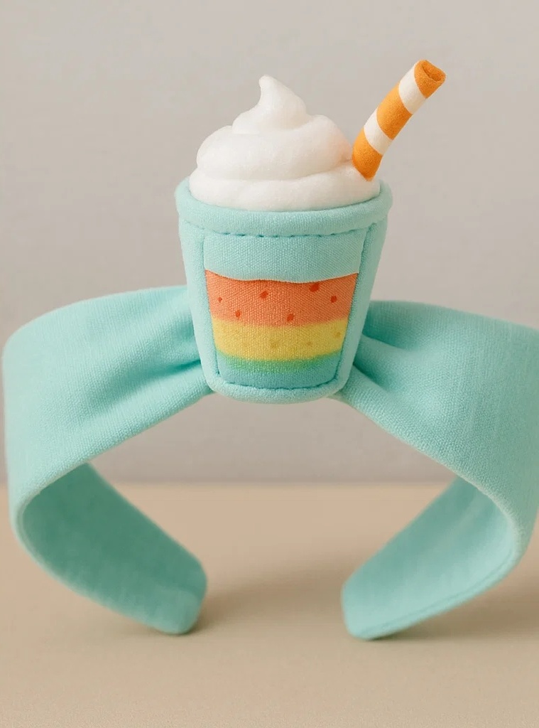 Faixa de cabeça de milkshake arco-íris para bebê