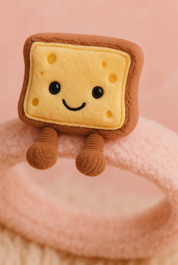 Adorável Faixa de Cabeça para Bebê com Forma de Queijo
