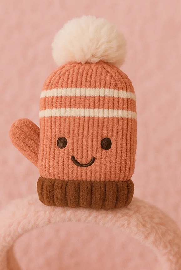 Adorable Baby Headband with Mittens and Après Ski Label