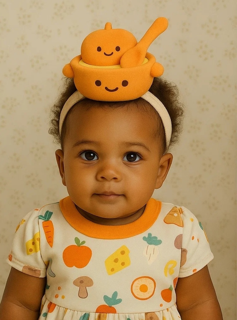 Colorful and Playful Vegetable Soup Plush Headband for All Ages