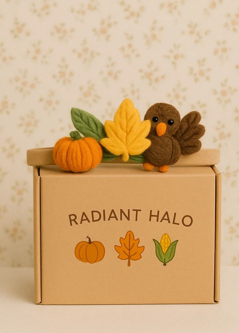 Happy Leaves & Turkey Felt Baby Headband