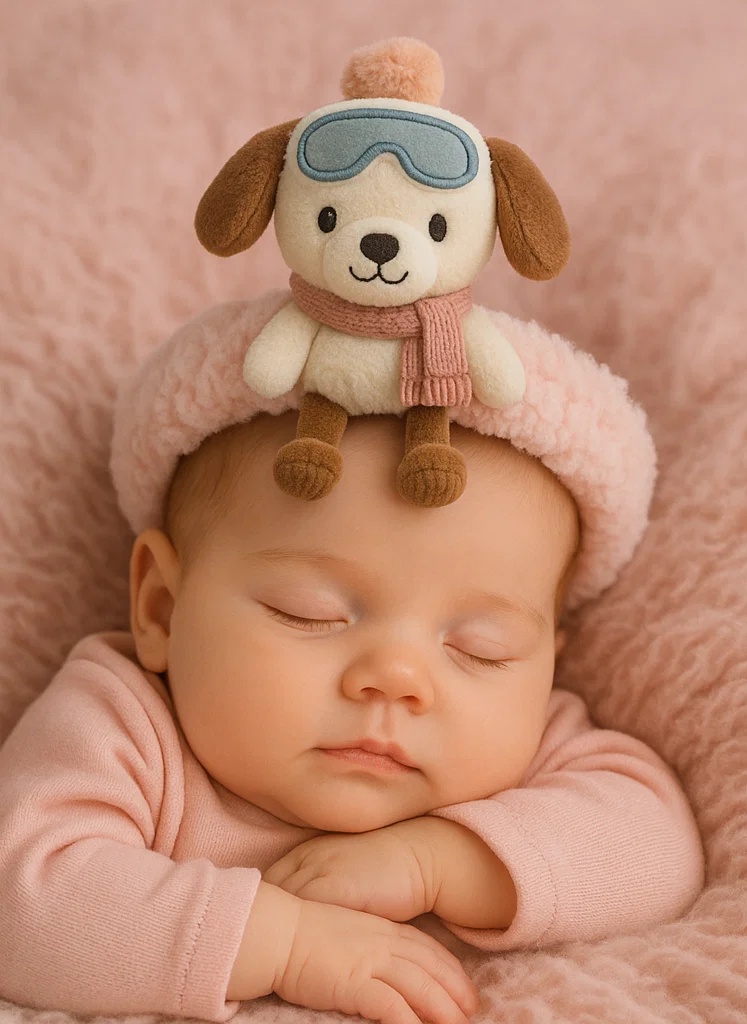 Plush Puppy Baby Headband – Soft Fleece Infant Hairband for Winter Comfort