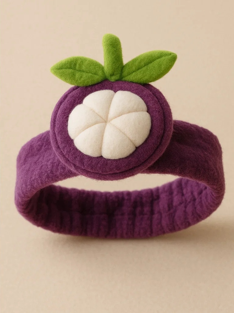 Adorable Mangosteen Baby Headband – Plush and Gentle for Newborns