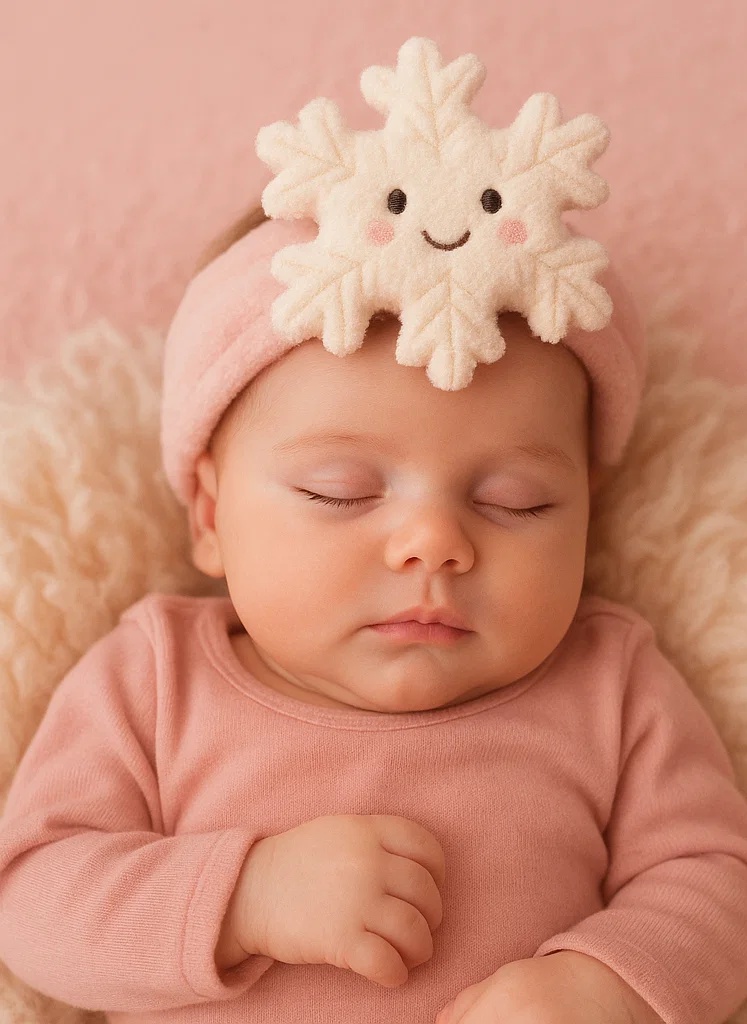 Charming Baby Headband with Snowflake Design