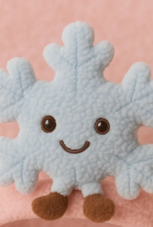 Cute Snowflake Baby Headband in Soft Blue